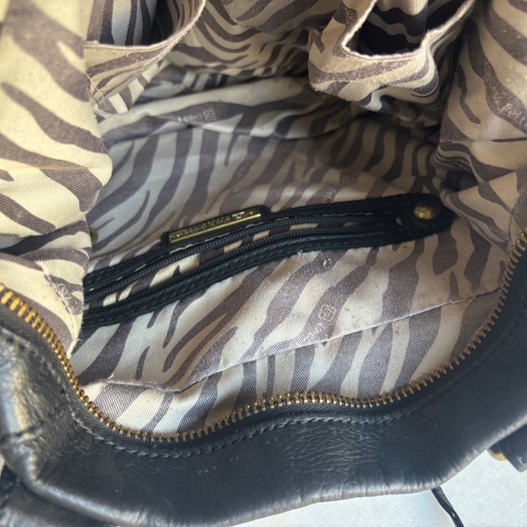 Linea Pelle Leather Tassel Bag in Black - Picture 9 of 11